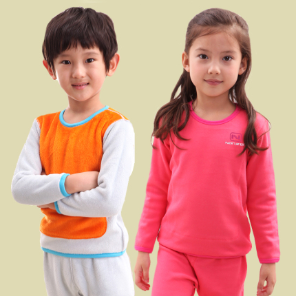 南极人黄金甲儿童保暖内衣套装<em>加绒</em>加厚<em>男孩</em>女