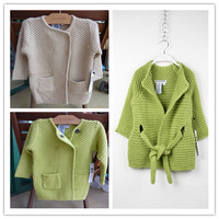 特价童装小坎肩手工<em>编织</em>儿童<em>毛衣开衫女童外套</em>