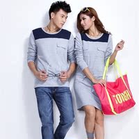 秋冬 女韩版圆领 蕾丝修身上衣 长袖打底裙女