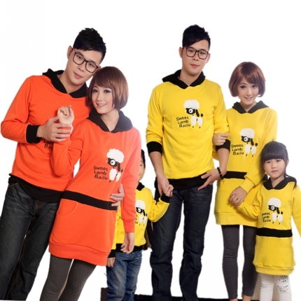 <em>卫衣</em>亲子装秋<em>冬装</em>2013款全家装亲子裙高档不