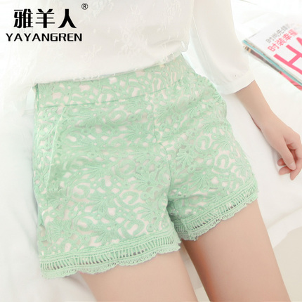 <em>雅羊人</em>2013新款女士休闲蕾丝<em>短裤</em>夏女裤子韩
