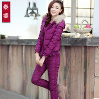 2013冬季新款韩版<em>休闲</em>三件套<em>棉衣套装女士</em>修