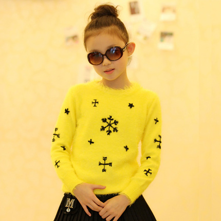 童装2014春秋新款女童<em>毛衣毛绒</em>女中大<em>儿童毛</em>