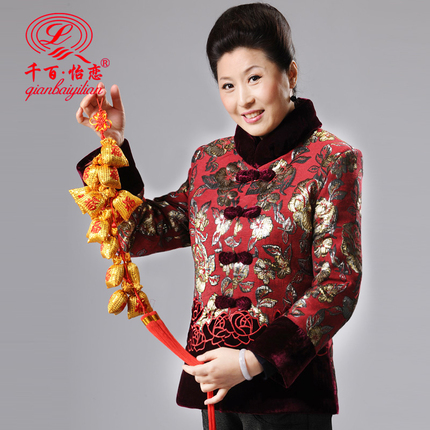 千百怡恋中老年女装棉衣中年妈妈装棉袄外套女
