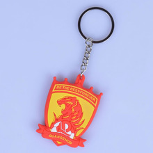 足球纪念品 广州恒大队标钥匙扣 足球双面钥匙