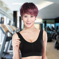 <em>北极绒运动文胸</em> 薄无钢圈女 无痕聚拢<em>背心</em>式专