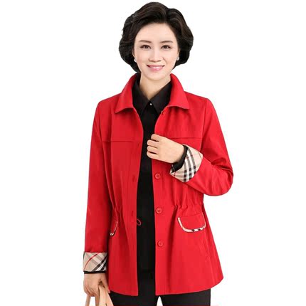 胖织缘福中老年女装春秋装外套妈妈装春季外套