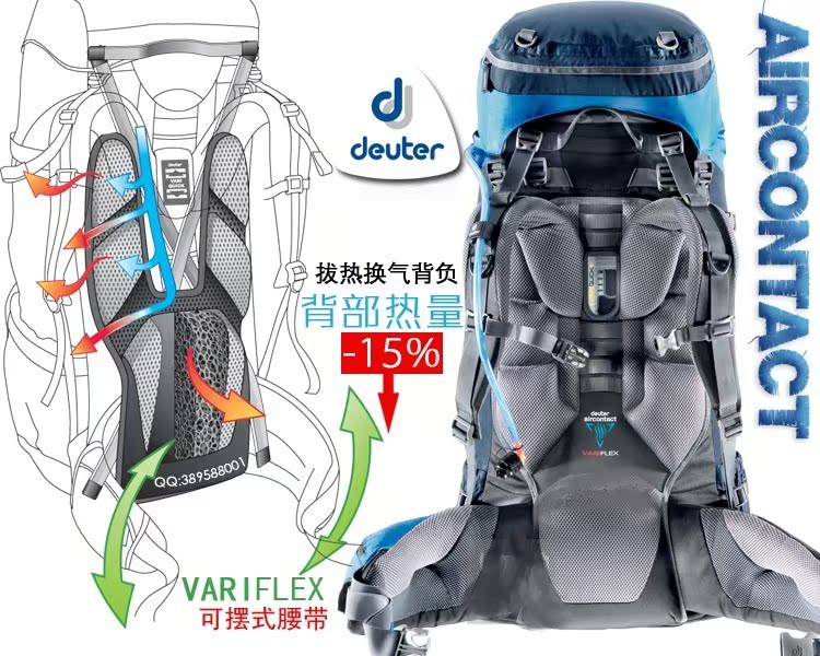 Туристический рюкзак Deuter 33442 55+10L Deuter Туристический рюкзак Deuter 33442 55+10L Deuter