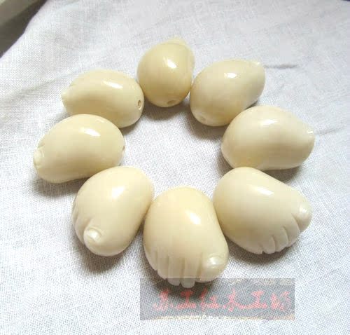 苏工 象牙果 精雕 脚丫把件 包挂 吊坠 手串 佛珠 diy 预售一周发