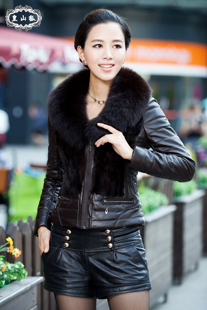 <em>海宁皮草外套</em>2013<em>新款</em> 拼貂 水貂皮草外套 女 