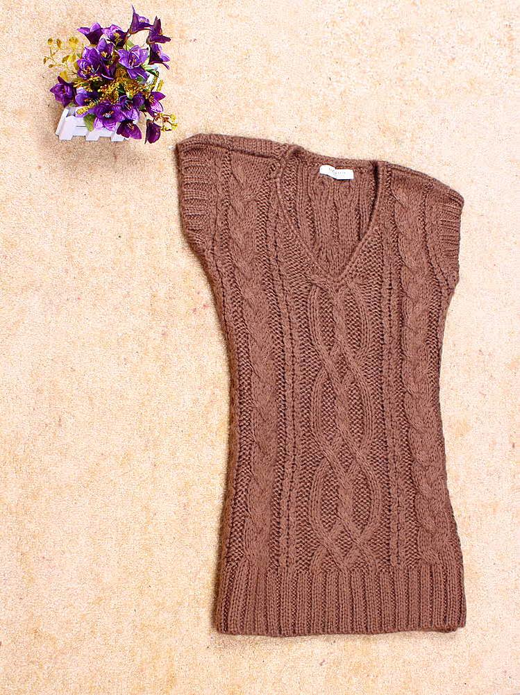 【森林系2012新款秋季新品 棒针<em>长背心</em> 毛线 毛