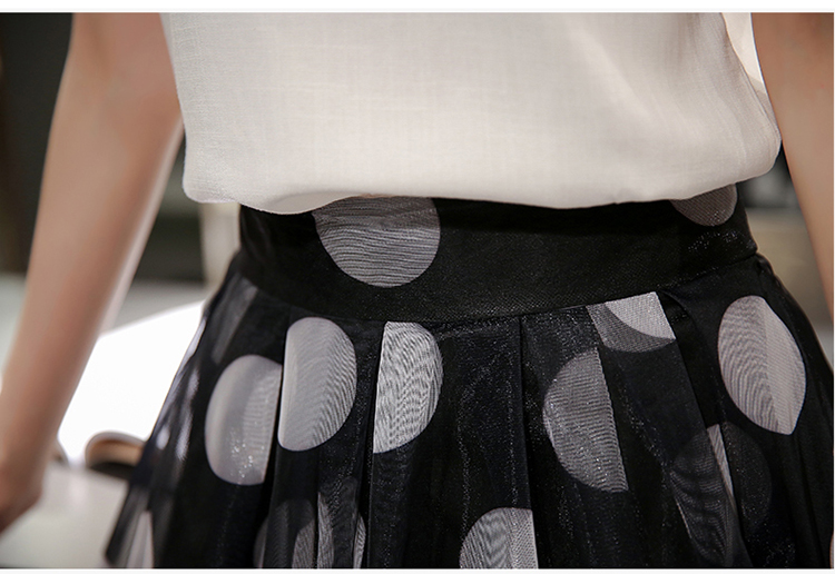 休闲奇芭 2015夏装新款韩版女装圆领无袖波点两件套连衣裙最低