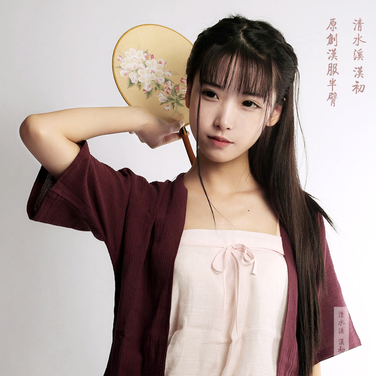 清水溪汉初原创中国风复古改良汉服中腰襦裙抹胸裙雪纺半身裙