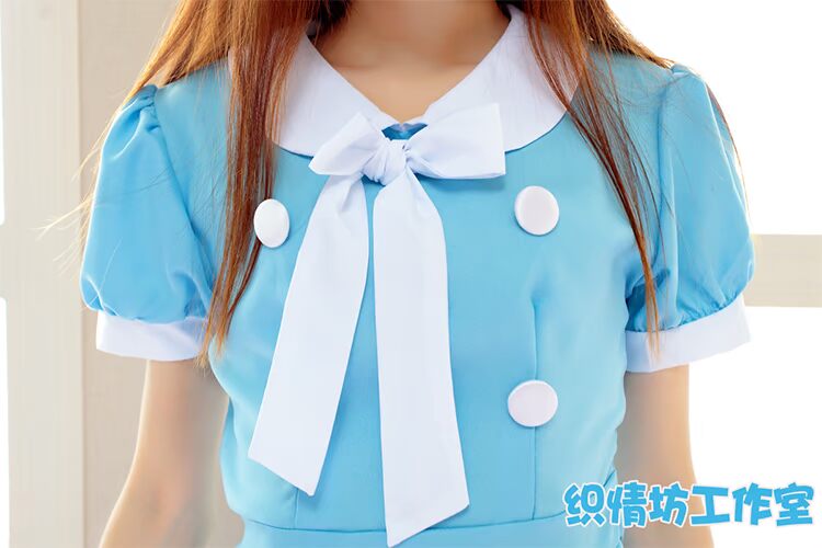 【 original edition 】 K-ON Soft girl Theater Edition blue Dress suit   Fox comic clothing COS free shipping