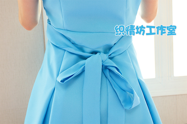 【 original edition 】 K-ON Soft girl Theater Edition blue Dress suit   Fox comic clothing COS free shipping