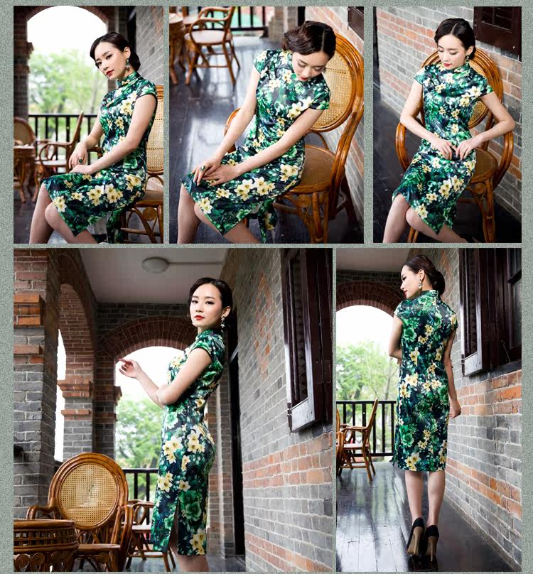 <em>旗袍新款</em> 改良夏短款 时尚 <em>旗袍</em>品牌牡丹<em>旗袍</em>裙