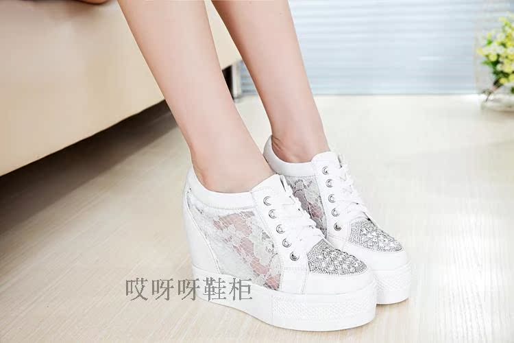 2014韩版内增高休闲鞋女鞋10cm高坡跟松糕鞋