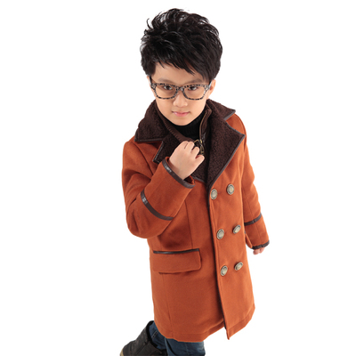 包邮2013新款冬季儿童装韩版男童呢大衣英伦