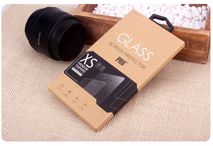 【牛皮纸钢化膜包装盒 苹果iPhone5S玻璃膜三