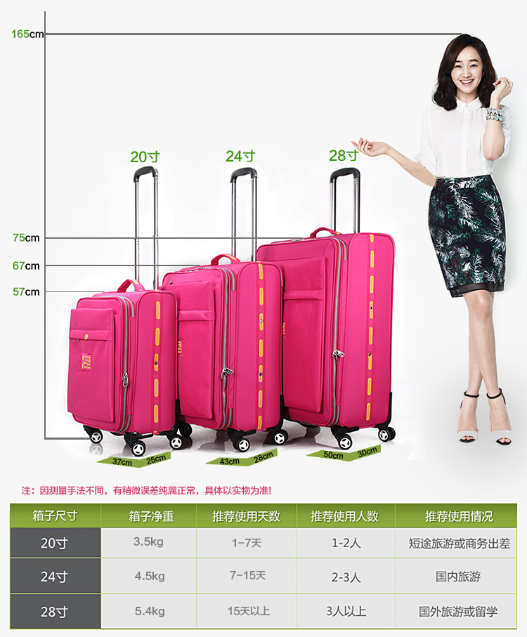 菲拉格慕商品調換 格調新款牛津佈拼色萬向輪 拉桿箱 旅行箱包行李箱 登機箱男女 菲拉格慕正品