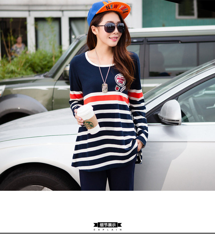 8842#休闲套装韩版秋季新款2016上衣长袖t恤宽松运动裤g659