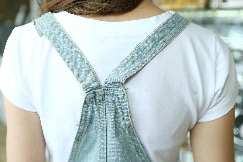 <em>春秋</em>新款牛仔<em>背带短裤</em>女秋季韩版吊带裤宽松大