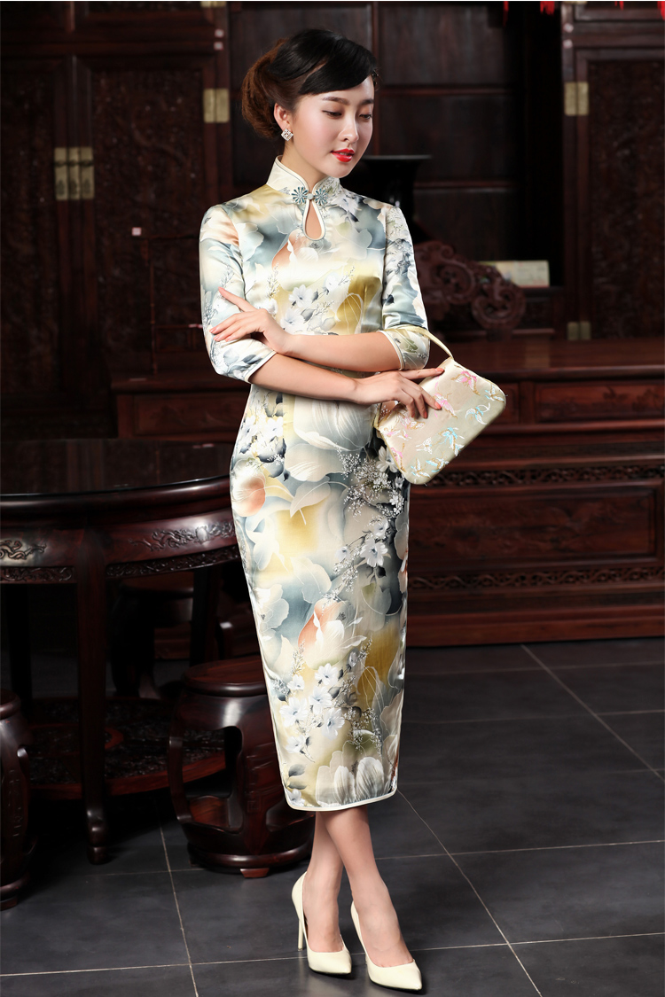 Love of birds when the spring 2015, however new cheongsam dress improved stylish 7 cuff retro long Silk Cheongsam figure XL Photo, prices, brand platters! The elections are supplied in the national character of distribution, so action, buy now enjoy more preferential! As soon as possible.