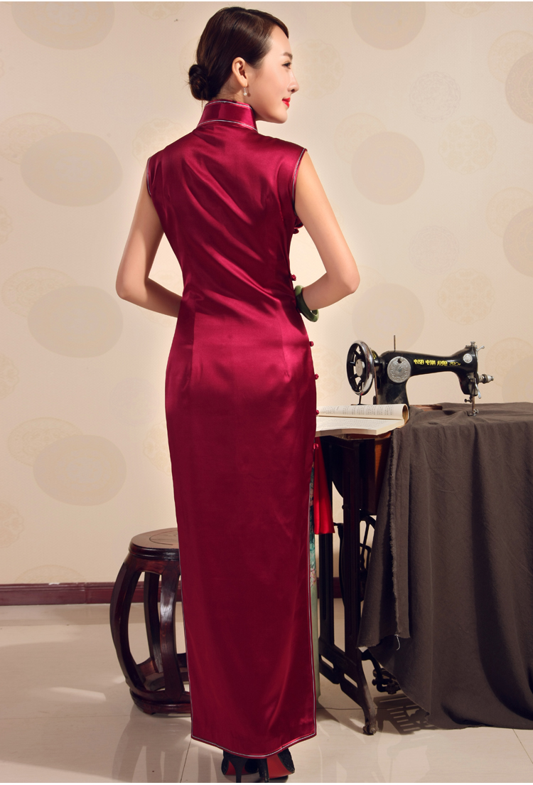 Love of birds 2015 Summer new handicraft embroidery improved stylish heavyweight Silk Cheongsam long red S picture, prices, brand platters! The elections are supplied in the national character of distribution, so action, buy now enjoy more preferential! As soon as possible.