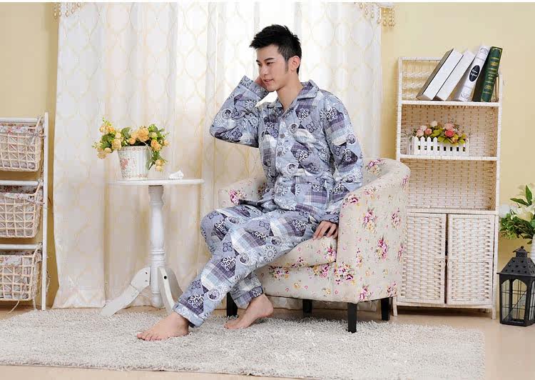 金丰田夹棉<em>睡衣棉袄</em> 男士冬季加厚纯棉<em>布料</em> 家
