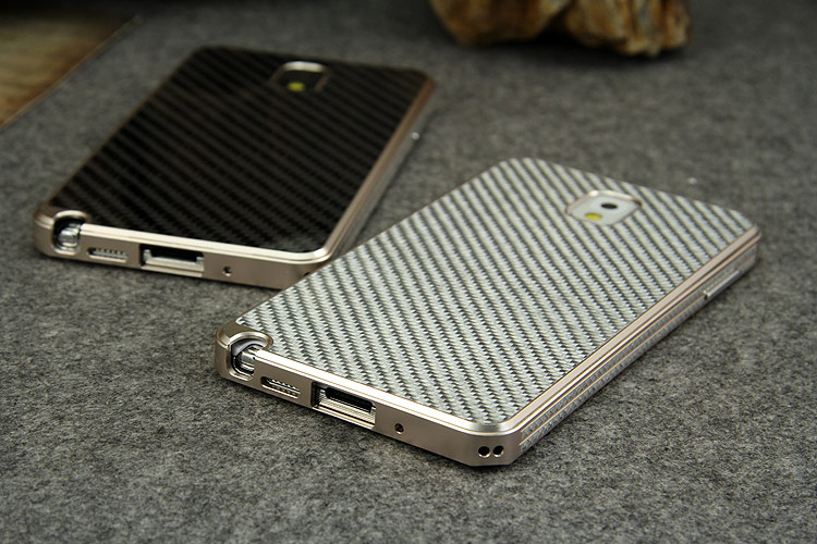 iMatch Luxury Aluminum Metal Bumper Carbon Fiber Back Cover Case for Samsung Galaxy Note 3 N9000