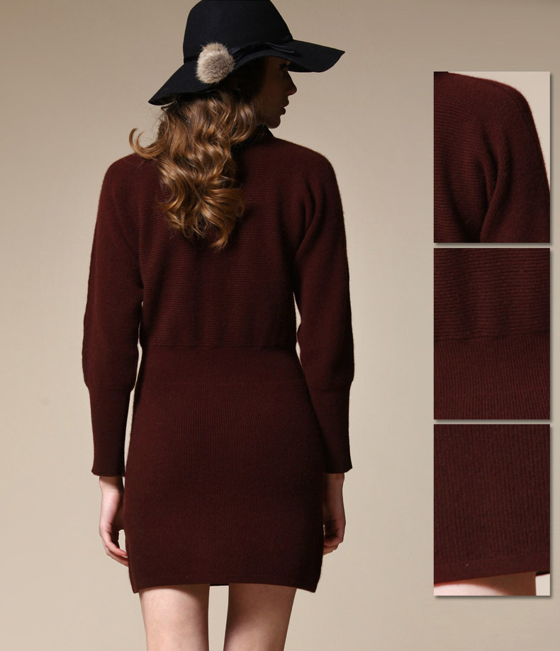 Baykal/贝加尔2014新款打底<em>长款纯羊绒毛衣</em> 裙