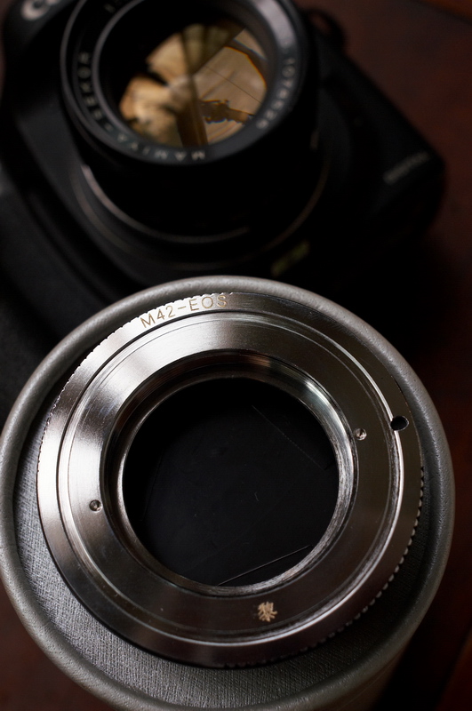 M42-EOS Screw mouth system film Digital camera Electronics focusing  Adapter ring = Black plating   compatible 5D3   6D