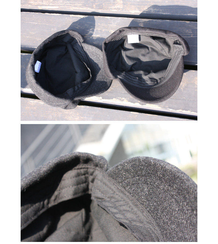 Siggi Korean Barret unilateral cutting flat-topped hat caps children Korean fashion winter Hat