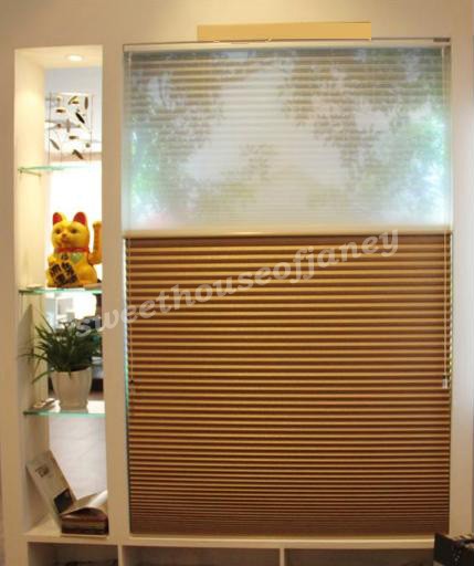 Jiangsu, Zhejiang and Shanghai free shipping 45mm Day and night curtain Fully transparent yarn + Semi shading Honeycomb curtain / organ / hive / heat insulation window curtains