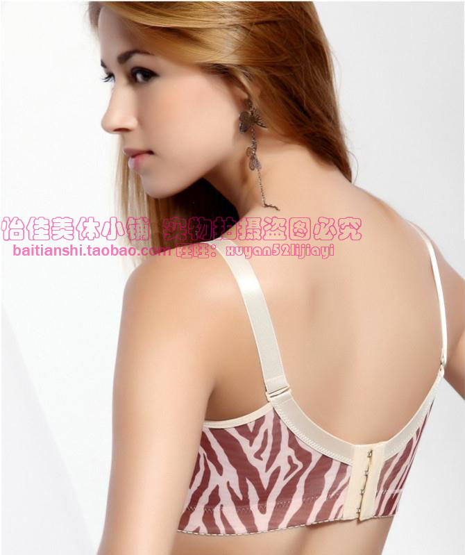 批发采购<em>文胸</em>-新款豹纹健康<em>聚拢文胸</em> 厚款收副