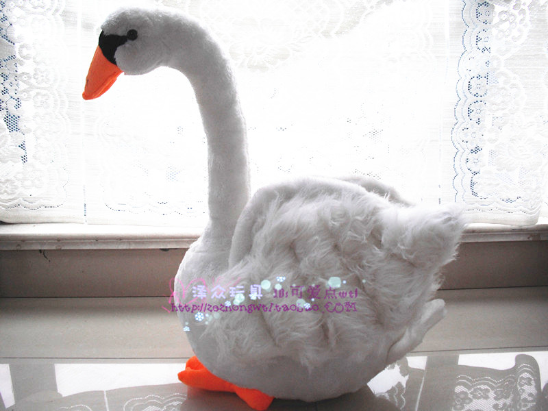 white swan stuffed animal