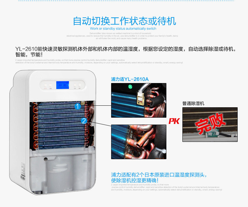 Осушитель воздуха 美国宜盾普除湿机 家用抽湿机 静音除湿器 地下室吸湿机 干衣除湿 Purest