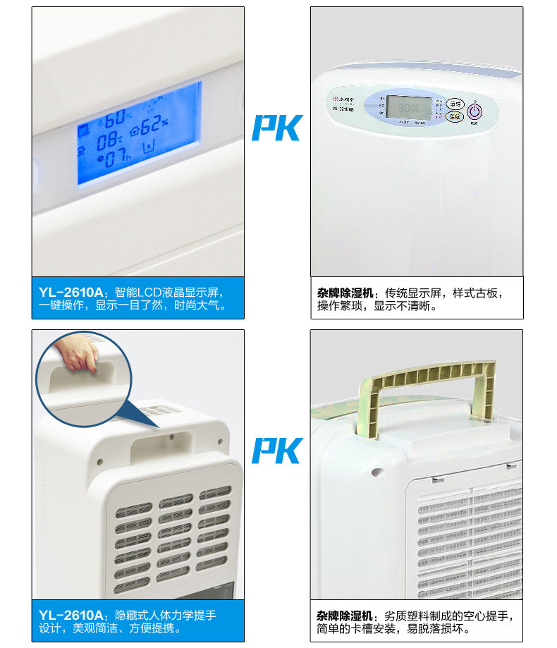 Осушитель воздуха 美国宜盾普除湿机 家用抽湿机 静音除湿器 地下室吸湿机 干衣除湿 Purest