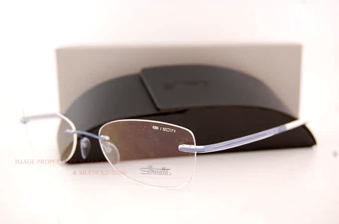 New Silhouette Eyeglass Frames Spx Art Plus 4390 6214 Ice Blue 5363 Women