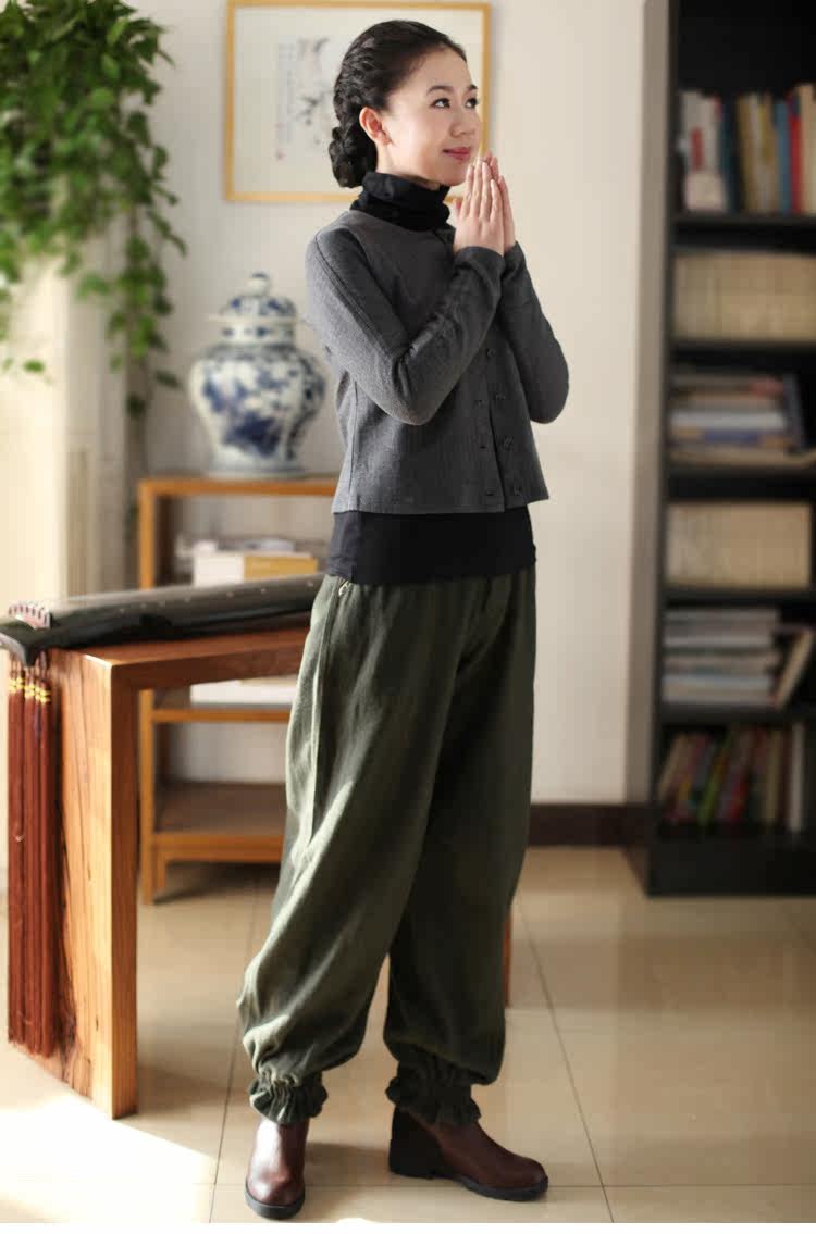 佛笑缘之行吟得禅 <em>纯羊毛</em>修身<em>外套</em> 少量现货 灰