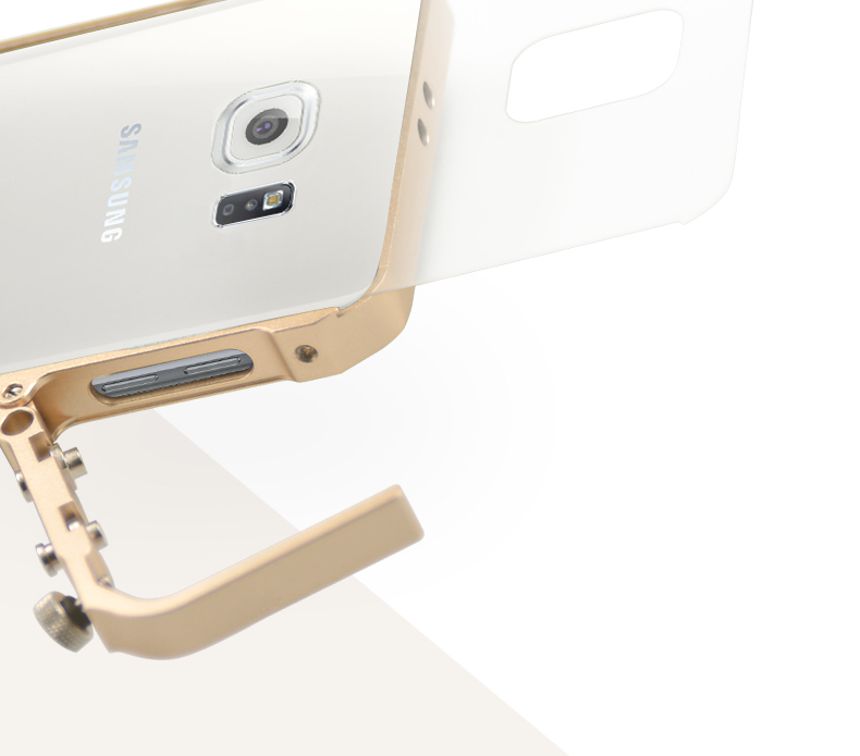 KANENG Mechanical Arm Trigger Aluminum Bumper Metal Frame Case Cover for Samsung Galaxy S6 G9200