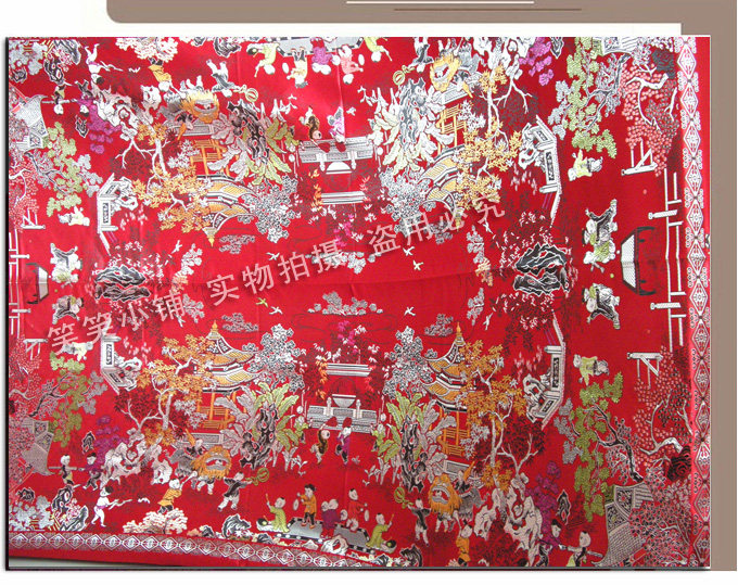 传统婚嫁缎子被面 永不褪色真丝织锦软缎高档高密度