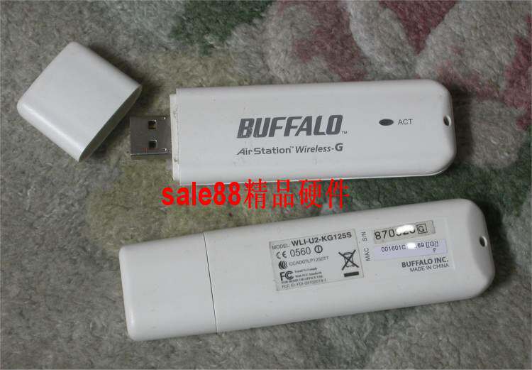 Адаптер USB buffalo wli-u2-kg125s usb无线网卡。博通芯片。支持125m速度。