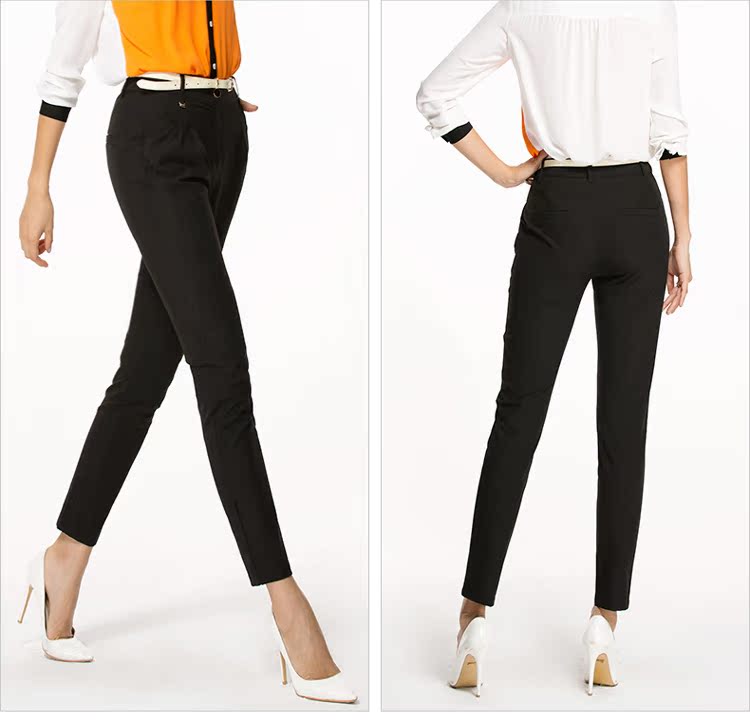 长裤九分裤女中腰锦纶大码女装哈伦裤春夏装女