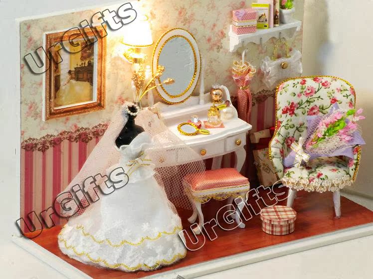 Dollhouse Miniature DIY Kit with Cover Romantic Love You Forever