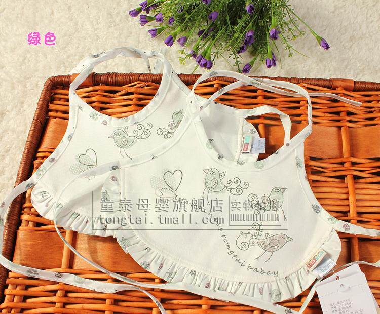 Tong Tai new baby bib saliva baby lace saliva towel bibs waterproof saliva two cartridge 1037
