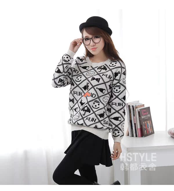 Свитер женский Korean homes have clothes gs1568 2013 Акриловое волокно Длинный рукав Свитер женский Korean homes have clothes gs1568 2013 Акриловое волокно Длинный рукав