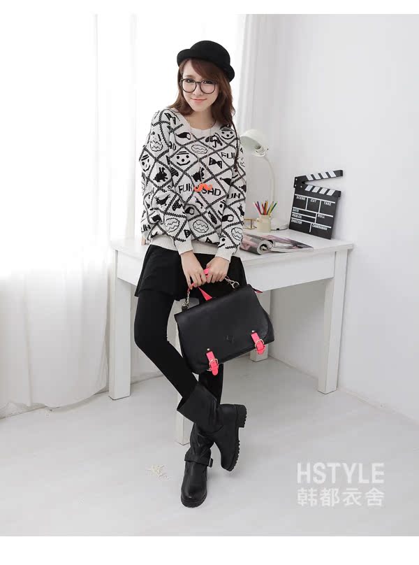 Свитер женский Korean homes have clothes gs1568 2013 Акриловое волокно Длинный рукав Свитер женский Korean homes have clothes gs1568 2013 Акриловое волокно Длинный рукав