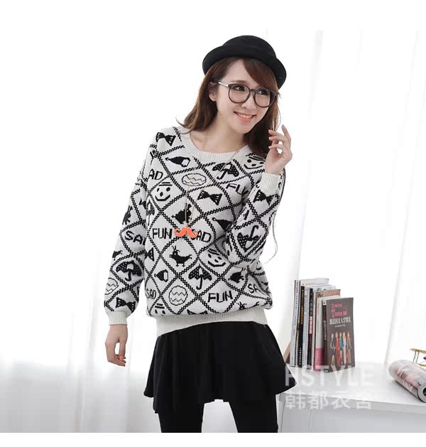Свитер женский Korean homes have clothes gs1568 2013 Акриловое волокно Длинный рукав Свитер женский Korean homes have clothes gs1568 2013 Акриловое волокно Длинный рукав