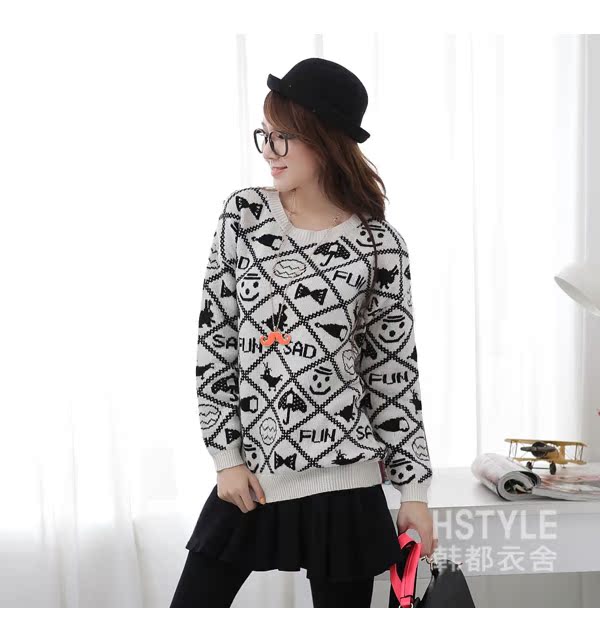 Свитер женский Korean homes have clothes gs1568 2013 Акриловое волокно Длинный рукав Свитер женский Korean homes have clothes gs1568 2013 Акриловое волокно Длинный рукав